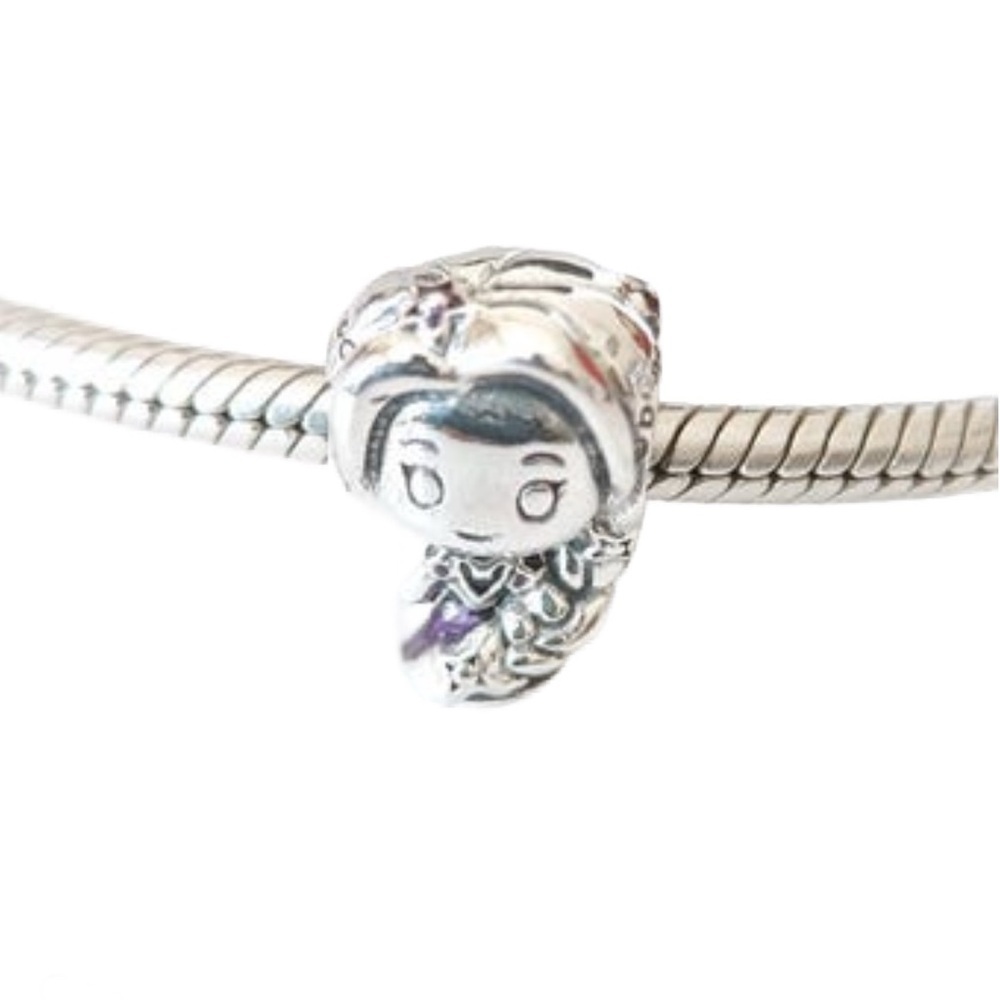 S925 Sterling Silver Disney Inspired Tangled RAPUNZEL Charm - NWT - Picture 2 of 3